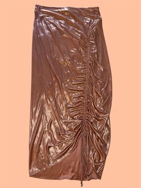 Patrizia Pepe Metallic Rose Gold Skirt